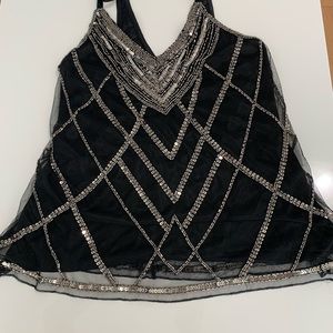 Sequinned Sleeveless Too